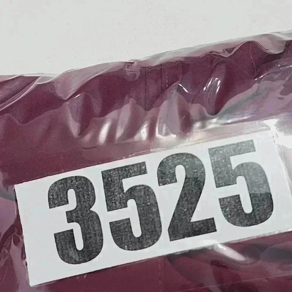 Express Slim Fit Cold Shoulder Ling sleeve Button up Chiffon Blouse L Red 3525P - Picture 8 of 8